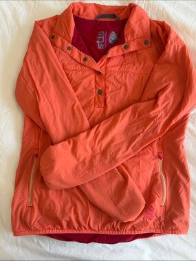 Stio Women's Coral Orange Pullover Ski Jacket